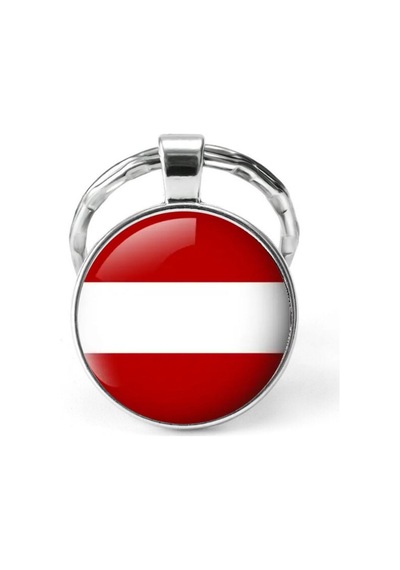 Tamgacrafts Avusturya Austria Bayrağı Metal Anahtarlık Ülke Temalı Hediyelik Çok Renkli