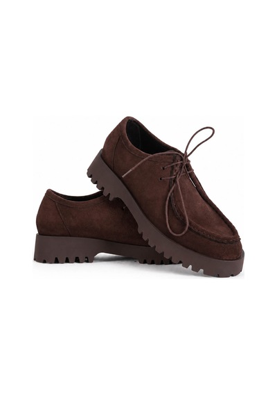 Trender 30-2807 Kahve Süet Kadın Loafer Ayakkabı 27ksd9000009 Kahverengi