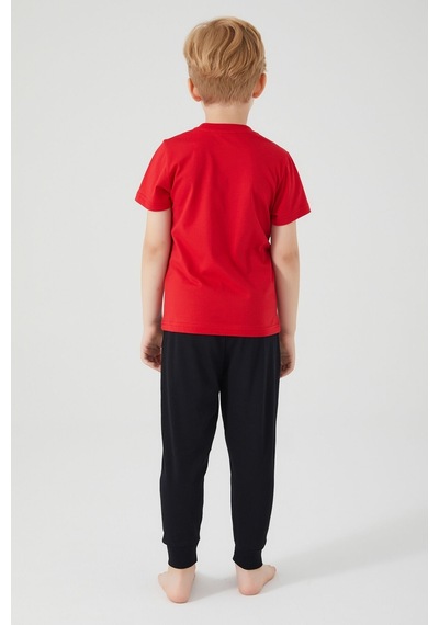 Spiderman The Flying Hero Kırmızı Erkek Çocuk Kısa Kol Pijama Takım 5274-32939 Kırmızı