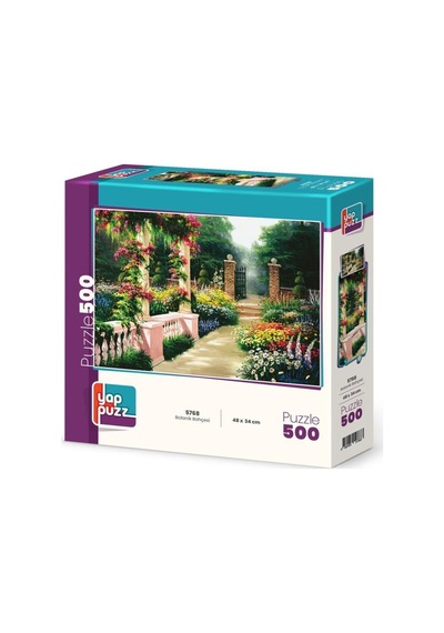 Renkli Yol Ve Botanik Bahçesi İkili Set - 1000 + 500 Parça İkili Puzzle Seti