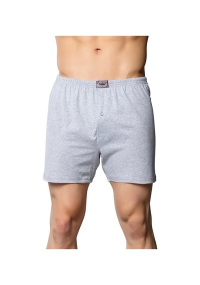 Sedef Yıldızı Erkek Rahat Kesim Düğmeli Boxer 6'lı Paket- 1094 Gri