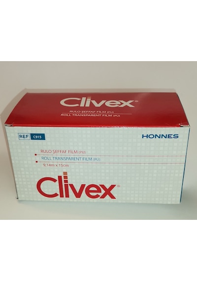 Clivex 15cm X 9.14 Metre Pu Şeffaf Su Geçirmez Film Yara Örtüsü C