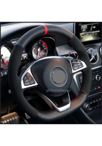 Fiat Albea Direksiyon Kılıfı Alkantra Karbon Yüzüklü Model 514334620