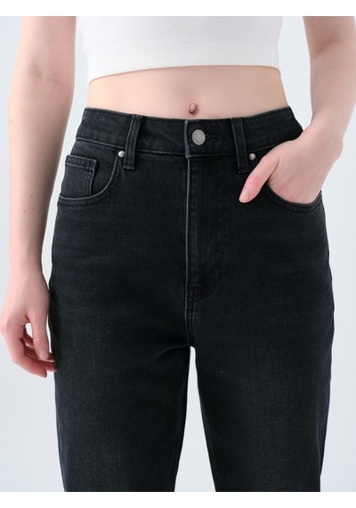Mom Slim Fit Kadın Pantolon Lacivert