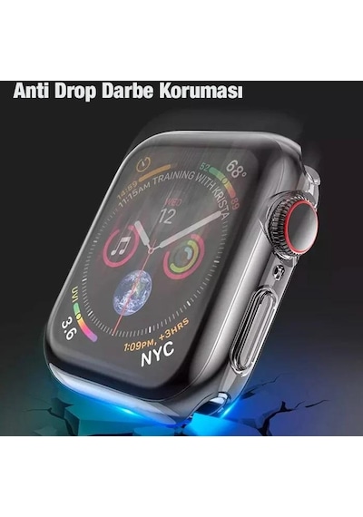 Ally  Apple Uyumlu  Watch  7 45mm 360 Koruma Ultra Slim Silikon Kılıf