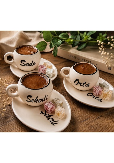 Kahve Fincan Takımı 3'lü Çok Renkli