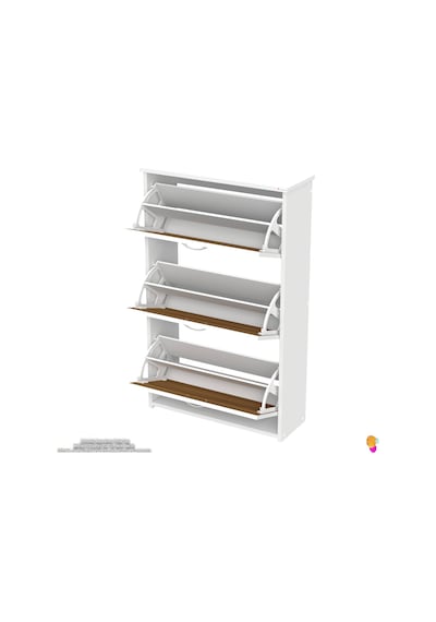 Modilayn West Asma Kapı Önü 72x116x26 Cm Lik 3 Düşer Kapak 6 Göz Bölmeli Ayakkabılık Ceviz - Beyaz Modilayn West Asma Kapı Önü 72x116x26 Cm Lik 3 Düşer Kapak 6 Göz Bölmeli Ayakkabılık Ceviz - Beyaz