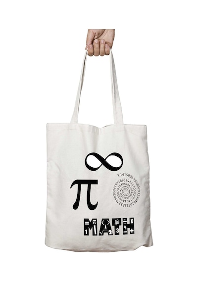 Art Hediye Pi Sayısı Sonsuz Matematik Plaj Omuz Bez Çanta Çok Renkli