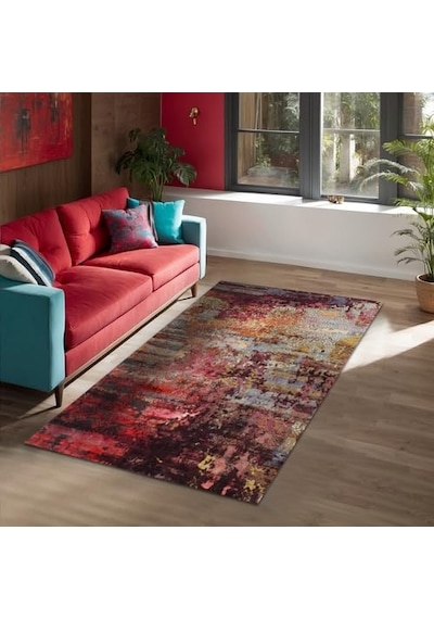 Kadife Kaymaz Pamuk Tabanlı Yıkanabilir Antibakteriyel Salon Halısı 200x300 Diğer
