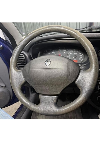Renault Megane 1 Uyumlu Araca Özel Dikmeli Direksiyon Kılıfı Siyah