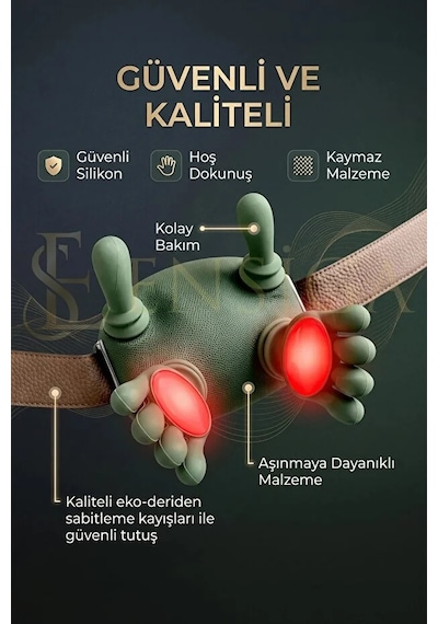 10 Parmaklı Şarjlı Derin Yoğurma Masaj El Masajı Isıtmalı Boyun Ve Omuz Masaj Aleti Yeşil