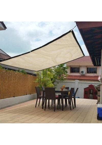 Gölgelik File 0 50x5 Metre 95 Lik Krem Balkon Bezi Çit Örtüsü Filesi 140