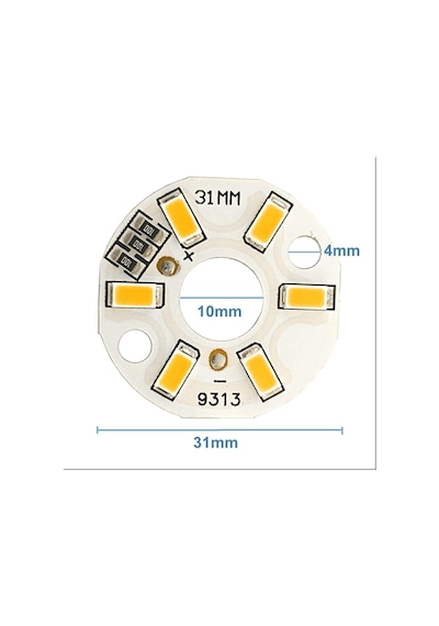 5730 5v 3w 31mm Sarı Led Modül Aluminyum Pcb 6 Led Lamba Aydınlatma Işık Standart