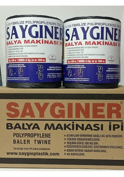 Saygıner Balya Makinesi İpi - 10 KG 2 Bobin