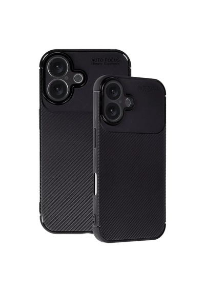 Newface Apple İphone 16 Plus Kılıf Auto Focus Karbon Kapak - Siyah