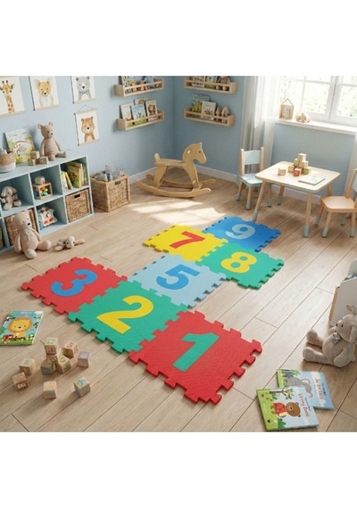 9 Parça Sayılar Puzzle Yer Matı