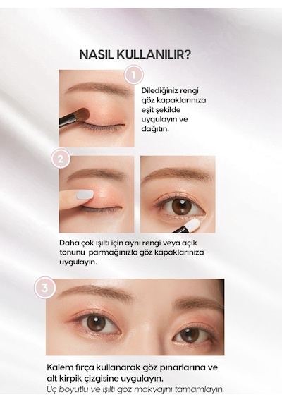 Kalıcı, Topaklanma Yapmayan, Simli Tekli Far Modern Shadow Glitter 303 Rose Space 303