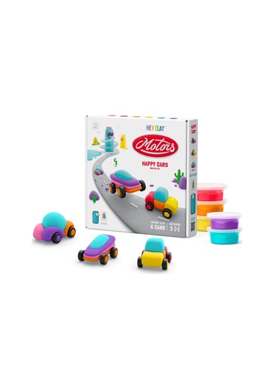 Hey Clay Yaratıcı Kil Seti - Happy Cars