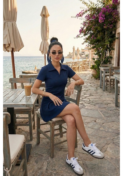 Lela Bayan Elbise 5866659 Lacivert Lacivert