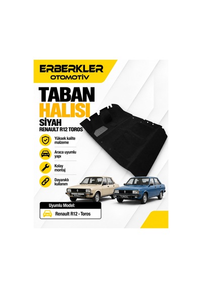 Taban Halısı Siyah Renault R12 - Erb251