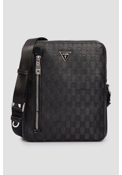 Guess Erkek Siyah Torino Çift Fermuarlı Ve Dikey Cepli Cross Siyah