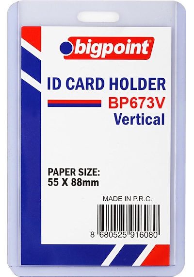 Bigpoint Kart Kabı Dikey Şeffaf 55x88mm X 10 Adet