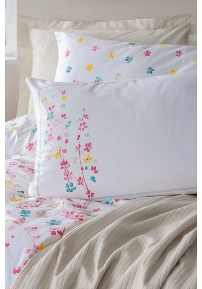 Cotton Box Vivid Çift Kişilik Pikeli Nevresim Takımı Flare Bej Çok Renkli