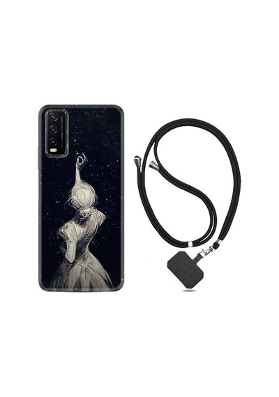 Vivo Y11S Kılıf Boyun Askılı Star Woman 1332