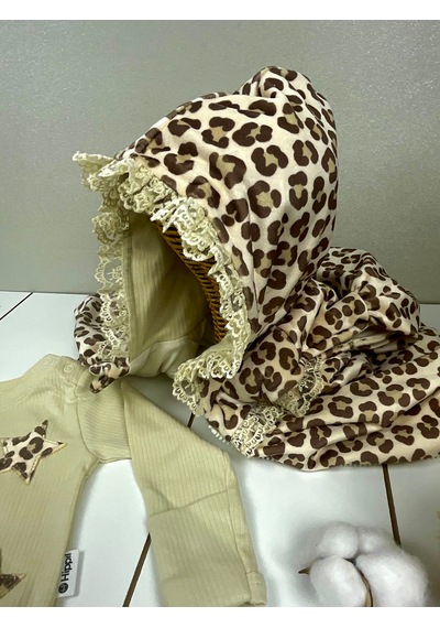 Hippil Baby Leopar Desenli 3lü Takım