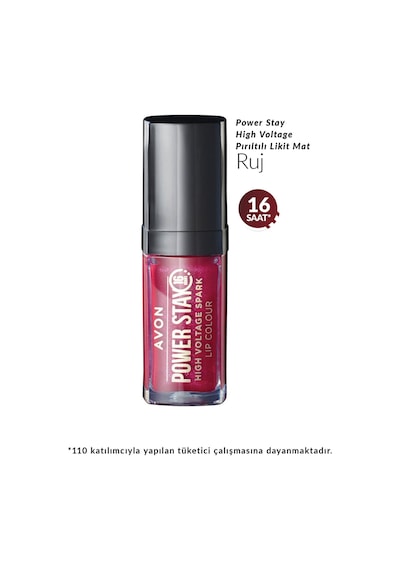 Avon Powerstay High Voltage Spark Likit Ruj Cherry Charge