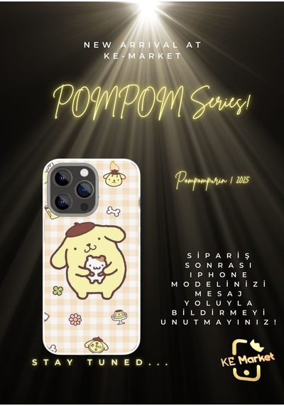 Pompompurin Series Apple Uyumlu iPhone Tüm Modellere Kılıf 678x111213141516 Plus