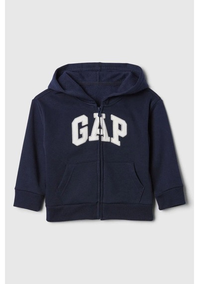 Gap Relaxed Erkek Bebek Fermuarlı Kapüşonlu Sweatshirt-10110 Lacivert