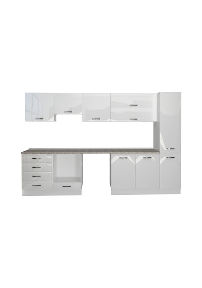 Decoraktiv Elite 325yq Ankastre Fırın Modüllü Mdf Hazır Mutfak Dolabı - Tezgah Dahil - Parlak Beyaz Decoraktiv Elite 325yq Ankastre Fırın Modüllü Mdf Hazır Mutfak Dolabı - Tezgah Dahil - Parlak Beyaz