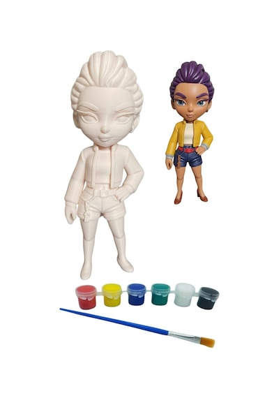 Kpop Figürü 3'lü Set 3d Baskı Boyama Seti