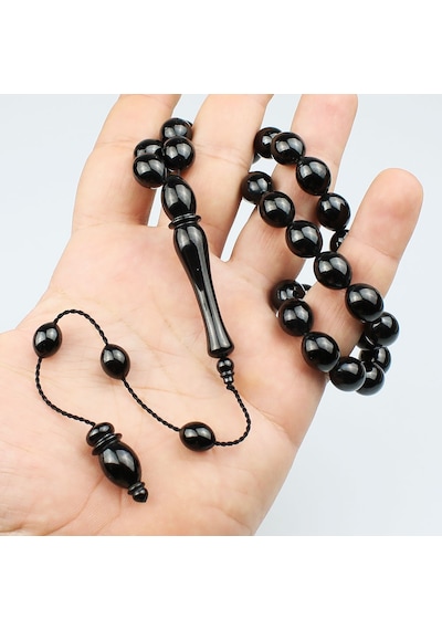 Tesbih Pasajı Büyük Boy Kumpaslı Sistemli Erzurum Oltu Taşı Tesbih