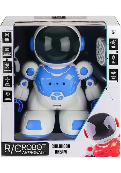 Pasifik Toys Uzaktan Kumandalı Akıllı Astronot Robot Işıklı Sesli Mavi Db05 Mavi