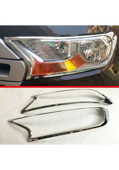 Ford Ranger 2016 2018 Ön Far Kaplama Abs Krom