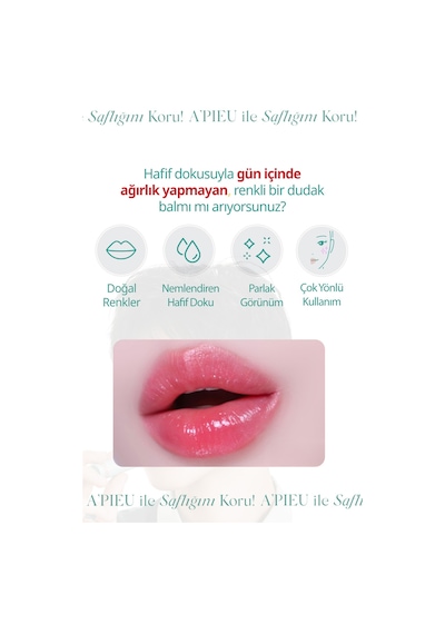 Yapışkanlık Hissi Bırakmayan Renkli Dudak Balmı A'pıeu Juicy Pang Care Lip Balm 03 Red Balm