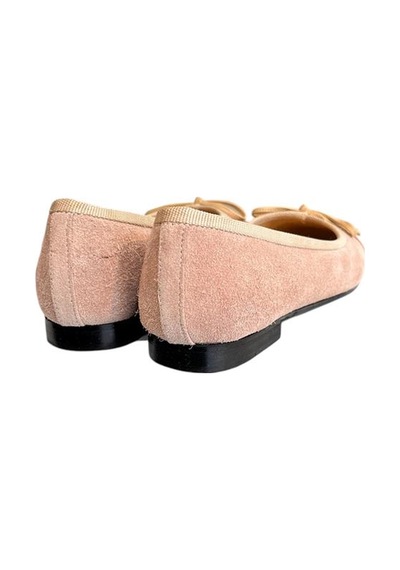 Tufan Shoes Pudra Hakiki Süet Deri Oranj Burun Babet Pudra