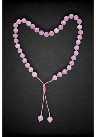 Pozitif Doğal Taş 10 Mm Pembe Kunzit Kristali Fonksiyonel Kolye 601-2