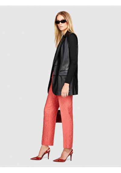 Sisley Viskoz Karışımlı Havuç Kesim Jakarlı Pantolon Kadın Mor Pantolon - 323a47r8lf03q