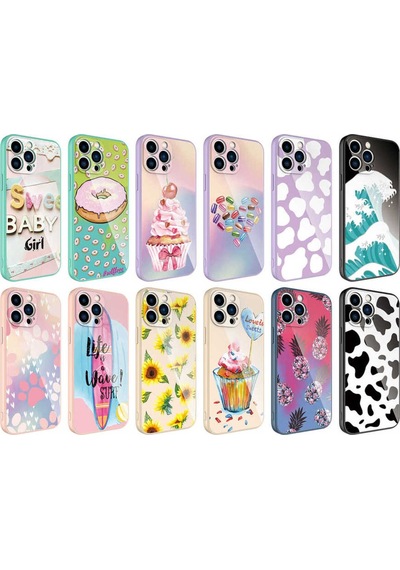 Apple iPhone Uyumlu 12 Pro Kamera Korumalı Desenli Sert Silikon Tuva Epoksi Kılıf no5