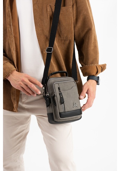 M 422 Mega Bag Erkek Portföy Omuz Çantası Gri-siyah Gri - Siyah