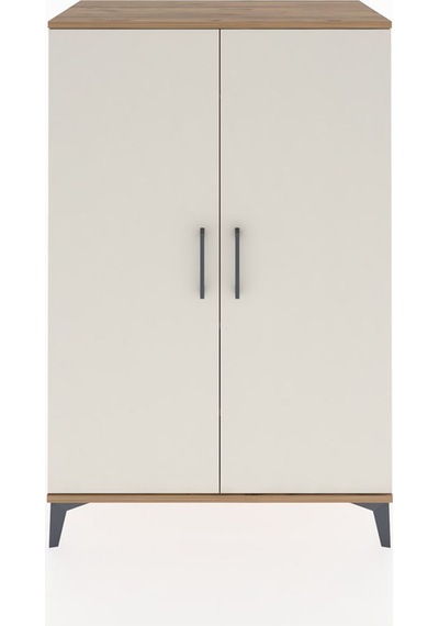 Hyperion Dolap 2 Raflı 2 Kapaklı Tek Askılı 88x44x134 Çam-aytaşı Çam