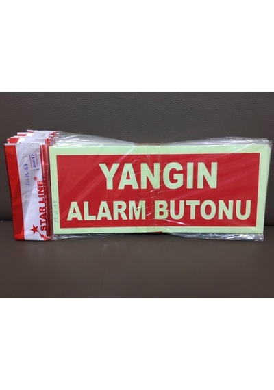 Fosforlu Fotolümen Yangın Alarm Butonu İkaz Levhası 2 Adet