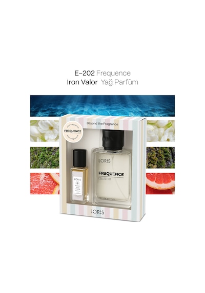 E-202 Erkek Parfüm 50 Ml Ve Iron Valor Parfüm Yağı 8 Ml Özel Kutulu Odunsu