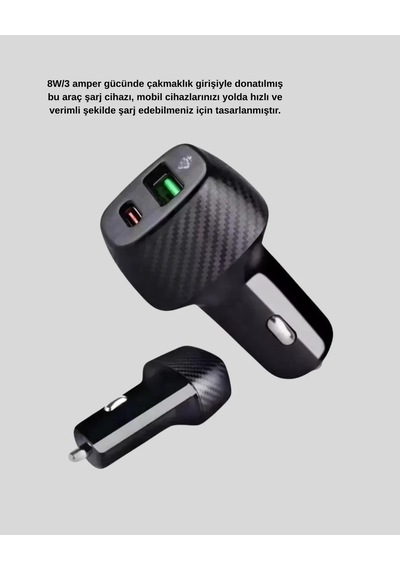 Araç İçi Bluetooth Müzik Kiti + Type-c Pd Araç Şarjı Seti Diğer