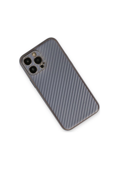 Apple iPhone Uyumlu  Uyumlu 13 Pro Kılıf Coco Karbon Silikon - Gri
