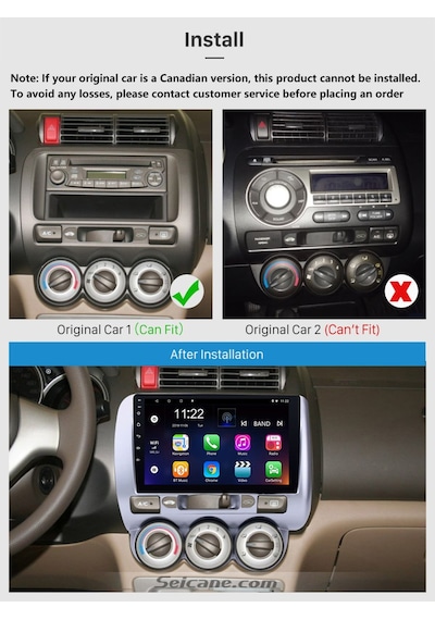 Honda Jazz/cıty 2002-2007 Multimedya Navigasyon Usb Kamera Carplayer Uyumlu