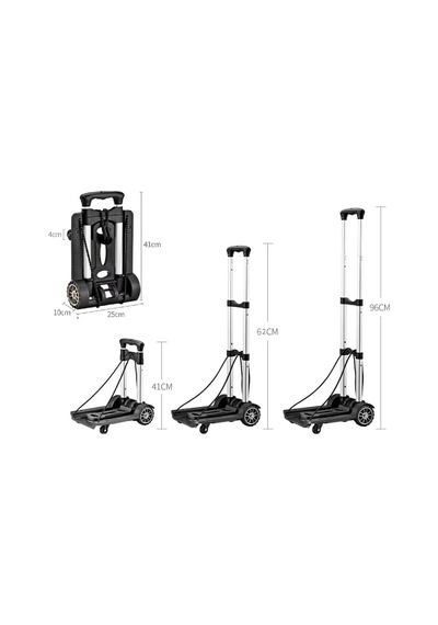 Dört Tekerlekli Katlanır Yük Paket Taşıma Arabası 25 Kg Diğer